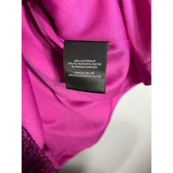 ONE33 Social Magenta Sequin Cocktail Dress Ruffle Detail Party Evening Formal - Picture 8 of 8